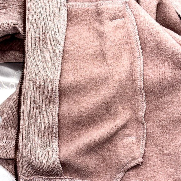 Calvin Klein Tech Fleece Jacket Pink M Pockets Athleisure Full Zip Quiet Luxury - Picture 9 of 12